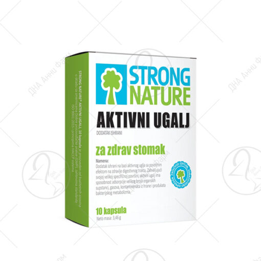 STRONG NATURE Активен јаглен 250mg, 10 капсули