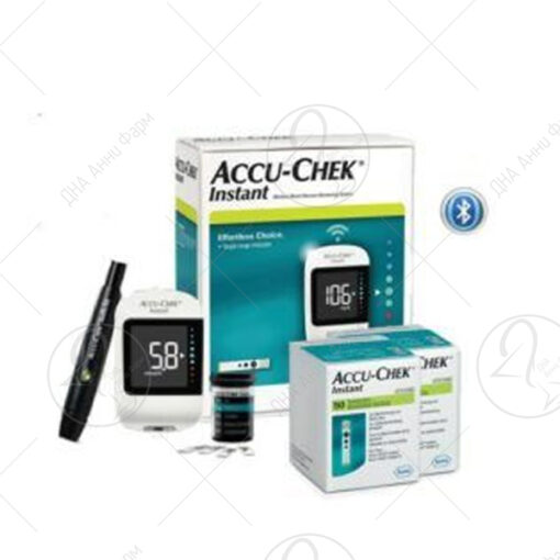 ACCU-CHEK Instant апарат за мерење на шеќер во крв + ACCU-CHEK Instant ленти, 100 ленти